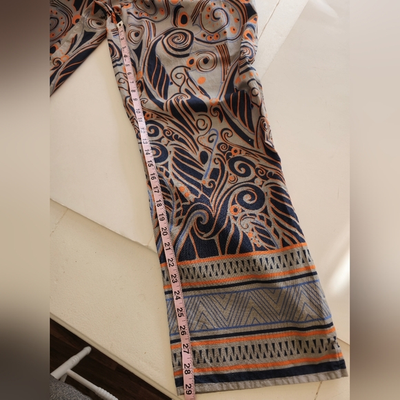 Punjammies by Sudara Abstract Fun Print Drawstring Pants Size Medium Gray Orange - Picture 16 of 17